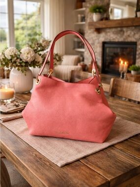 Michael Kors  Raven Tote in Blush Pink Pebbled Leather Shoulder Tote